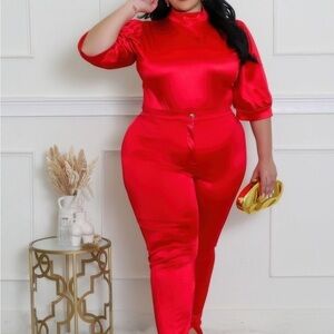 Two Piece Set, Semi-stretch Bodysuit